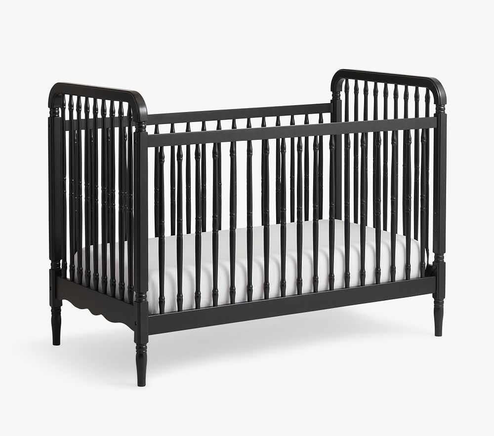 Namesake - Liberty 3-in-1 Convertible Spindle Crib with Toddler Bed Conversion Kit - Black-Babyletto image