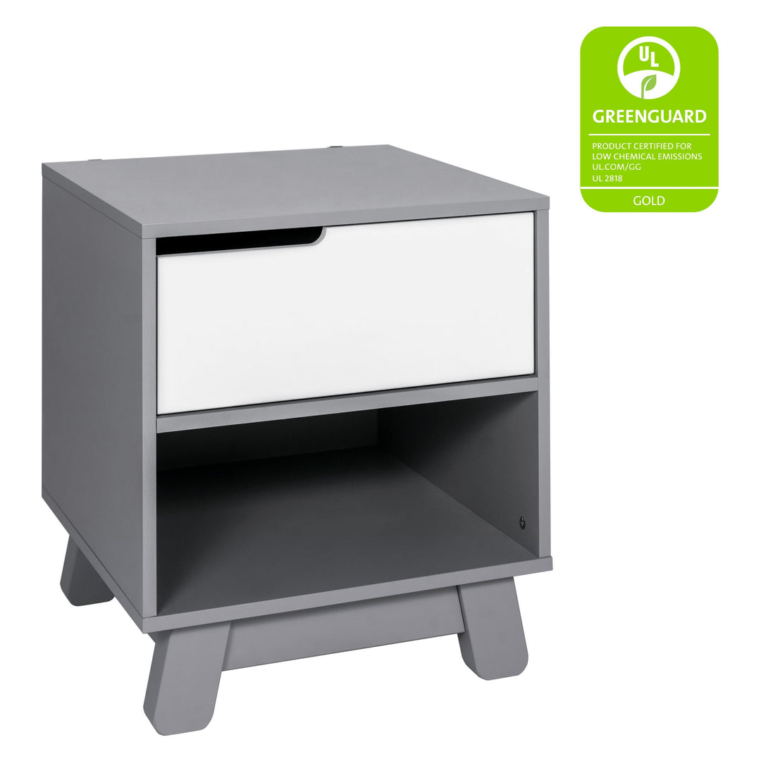 Babyletto - Hudson Nightstand with USB Port - Grey / White-Babyletto image