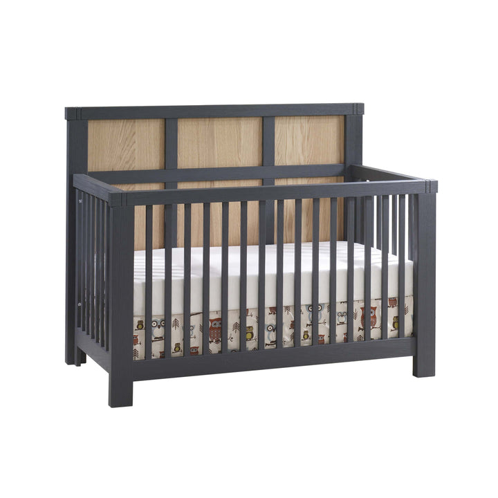Natart - Rustico Moderno “5-in-1” Convertible Crib - Graphite / Natural Oak-Natart image