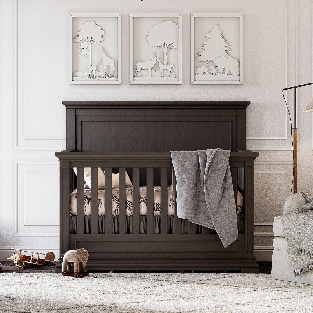 Silva Furniture - Jackson Convertible Crib - Aqua Grey-Silva Furniture image