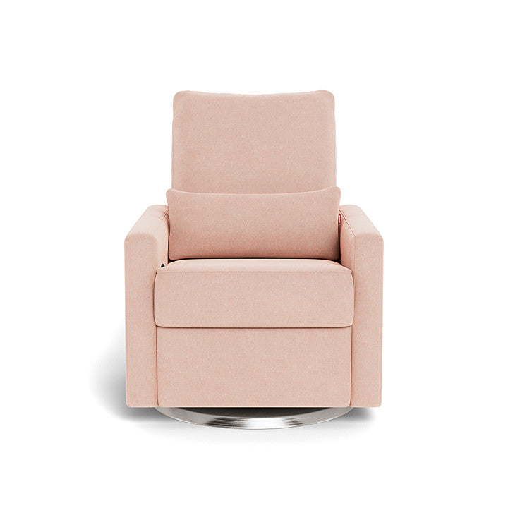 Monte design - Matera Glider Recliner - Performance Heathered-Monte design, Brushed Steel Swivel-Monte design, Petal Pink-Monte design image
