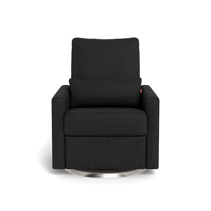 Monte design - Matera Glider Recliner - Performance Heathered-Monte design, Brushed Steel Swivel-Monte design, Black-Monte design image