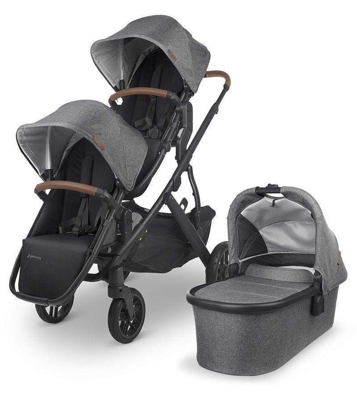 Uppababy - Vista V2 Double - Carbon-Frame, Saddle Leather-Uppababy, Charcoal Melange-Uppababy image