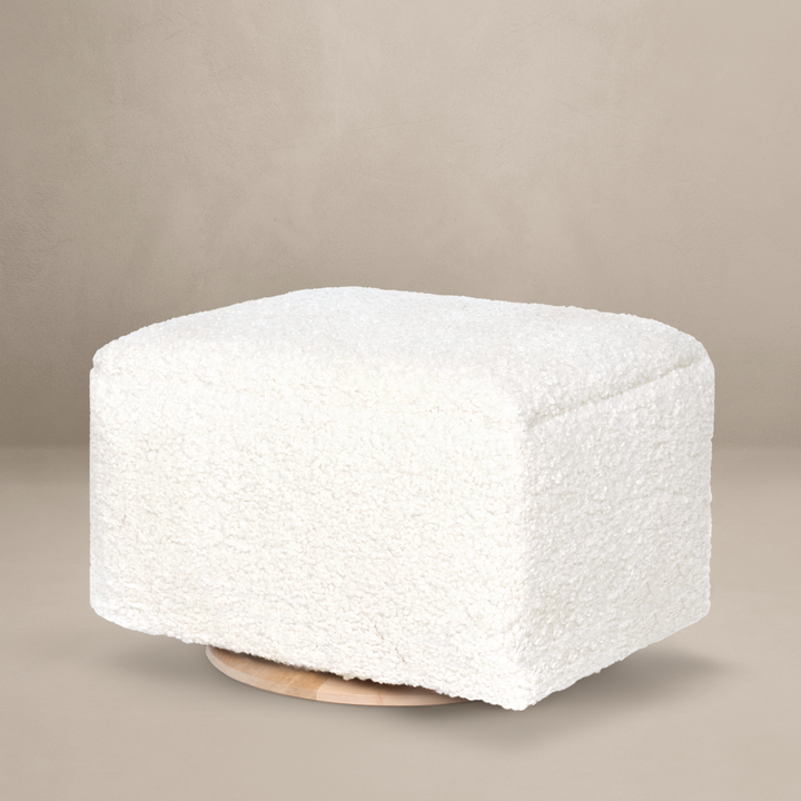 Oilo - Small Stationary Rectangle Ottoman With Wood Base image 0