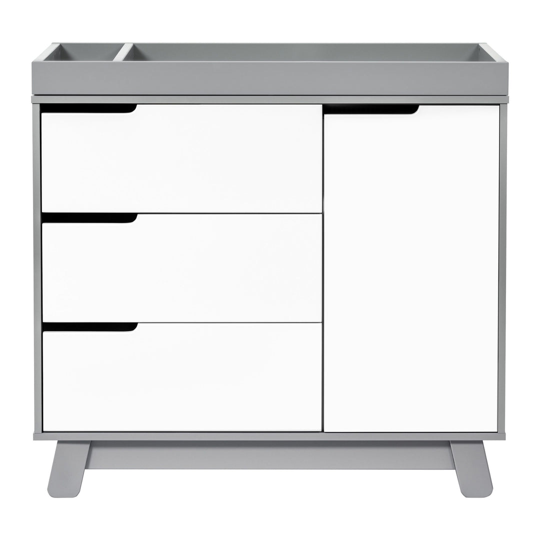 Babyletto - Hudson 3-Drawer Changer Dresser with Removable Changing Tray - Grey / White-Babyletto image