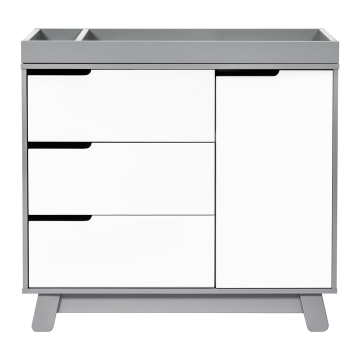 Babyletto - Hudson 3-Drawer Changer Dresser with Removable Changing Tray - Grey / White-Babyletto image
