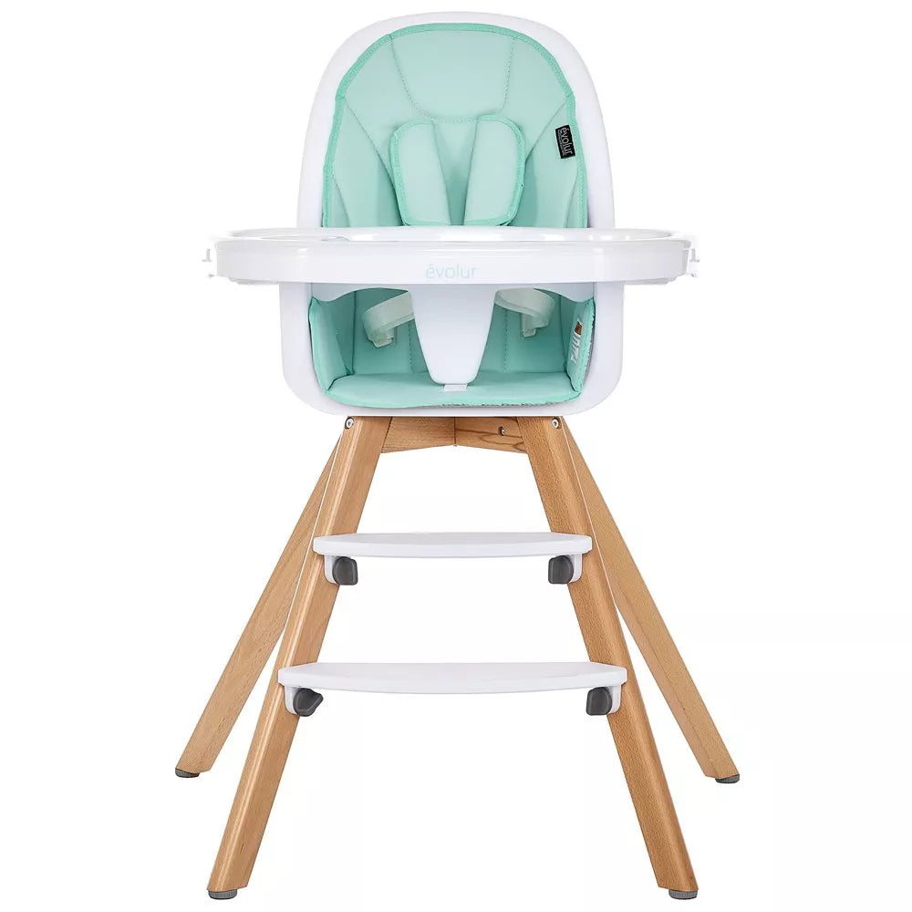Evolur - Evolur Zoodle 2 in 1 Baby High Chair - Mint-Evolur image