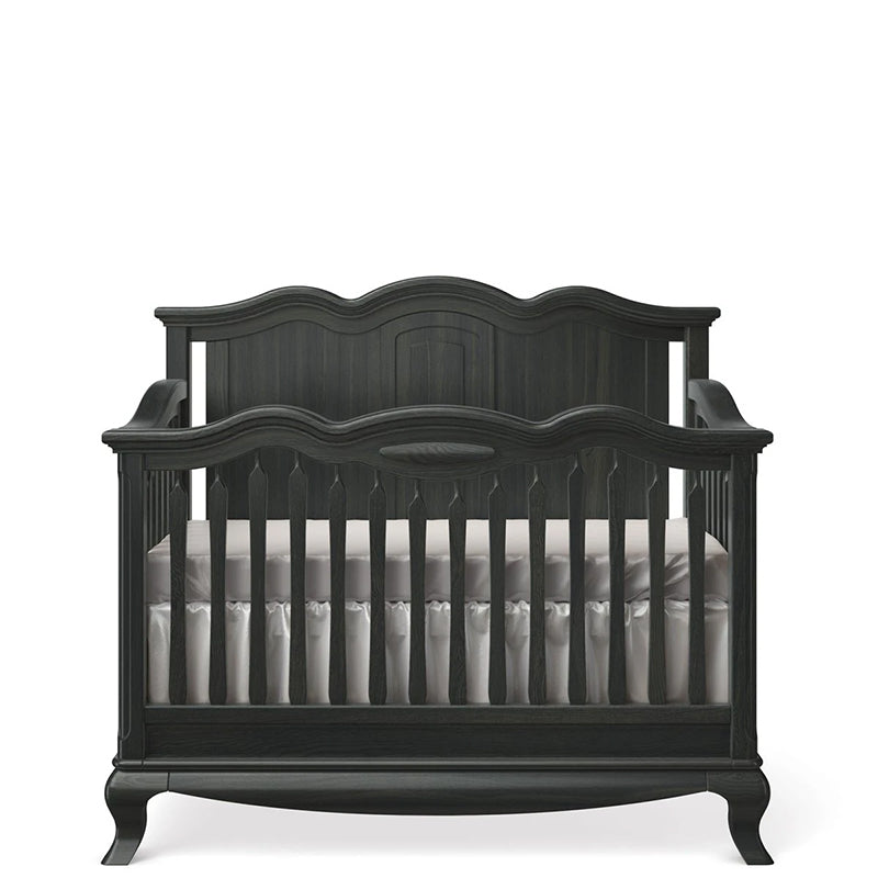 Romina - Cleopatra Convertible Crib / Solid Back - Espresso-Romina image