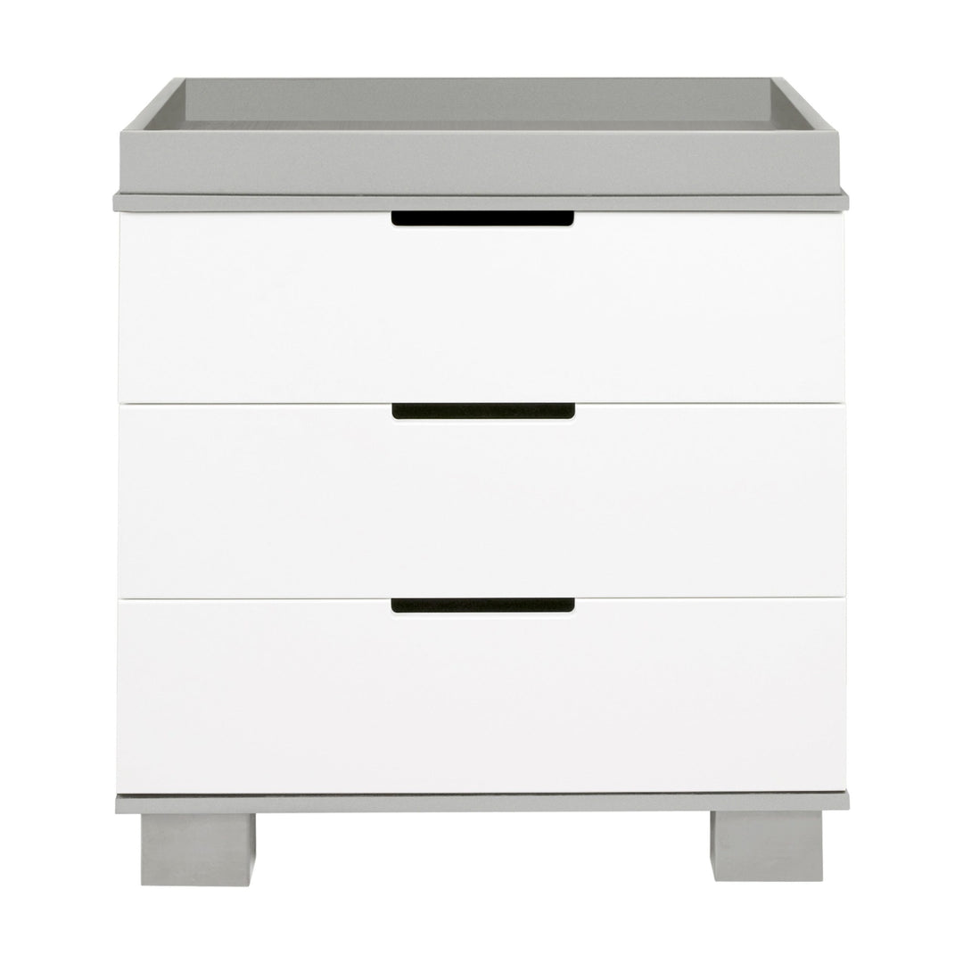 Babyletto - Modo - 3-Drawer Changer Dresser with Removable Changing Tray - Grey / White-Babyletto image