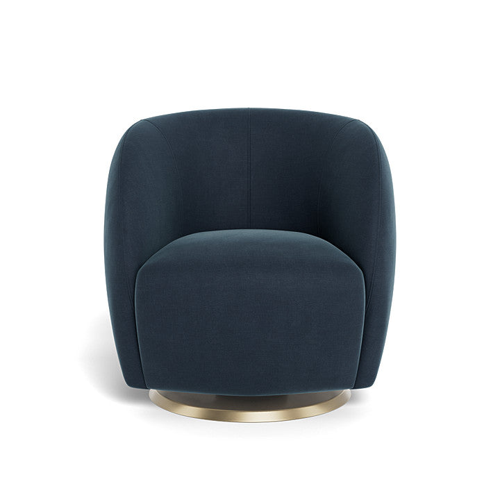 Monte design - Gem Swivel Glider - Brushed Cotton-Linen-Monte design, Gold Swivel-Monte design, Midnight Blue-Monte design image