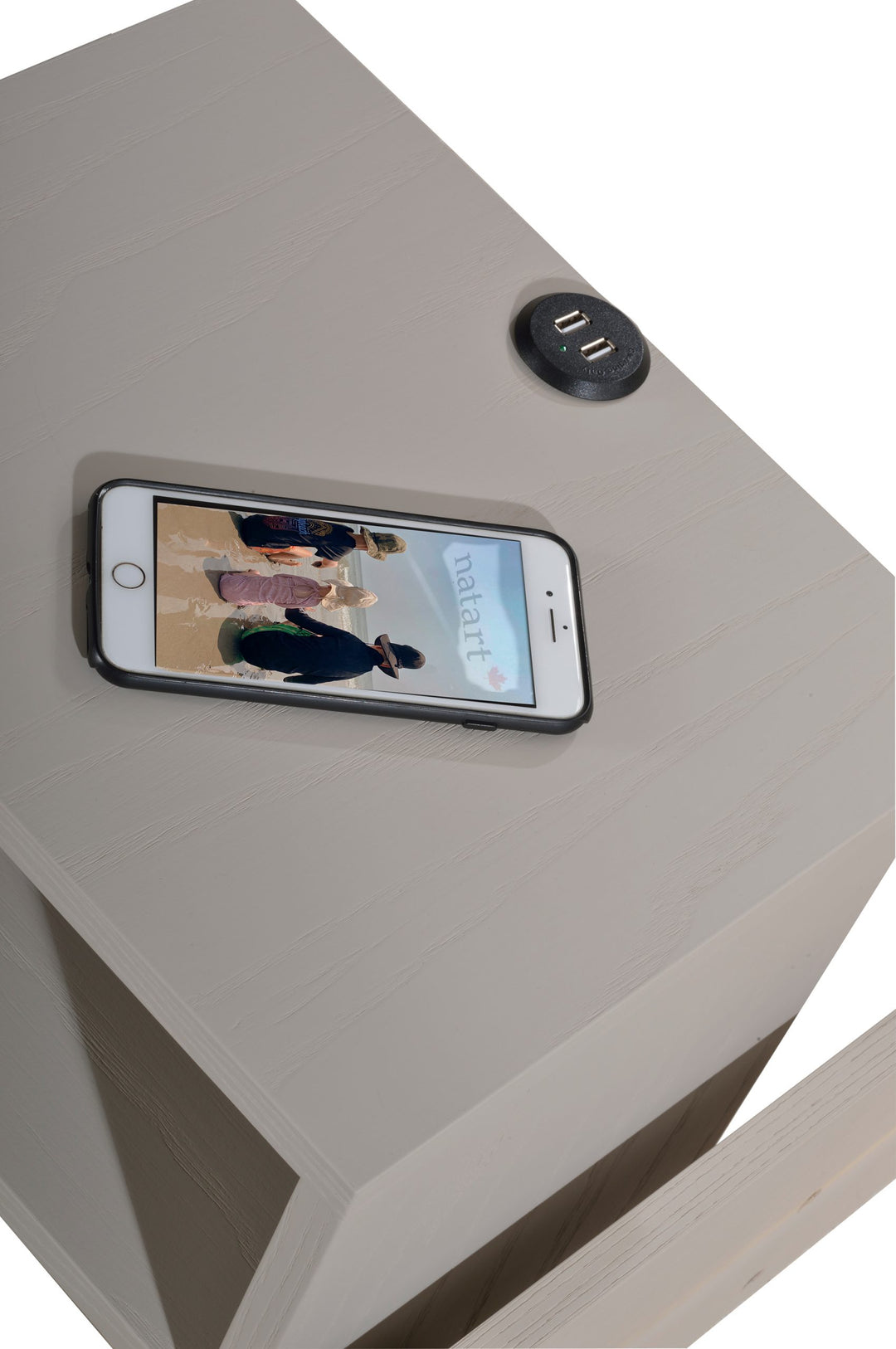 Natart - Media Night Table Right Side – Signature Series Collections image 3