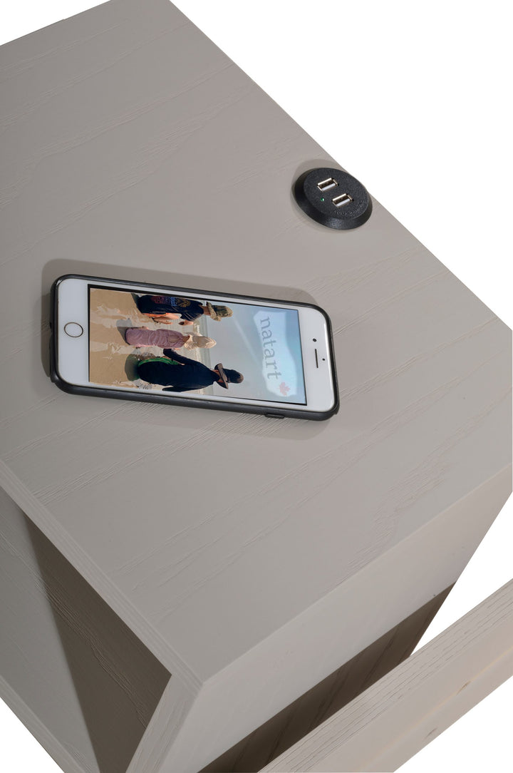 Natart - Media Night Table Right Side – Signature Series Collections image 3