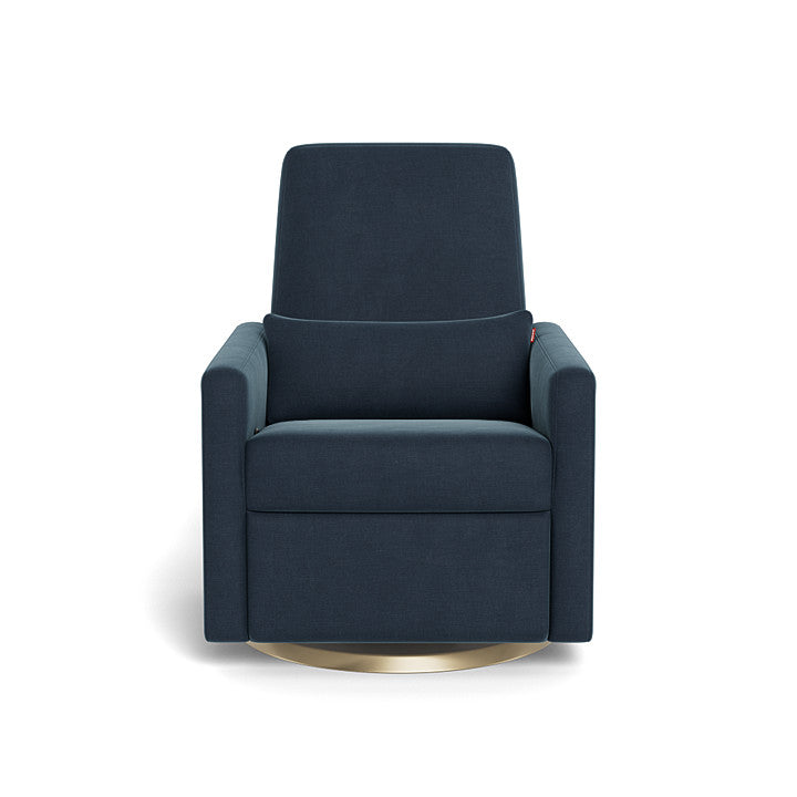 Monte design - Grano Glider Recliner - Brushed Cotton-Linen-Monte design, Gold Swivel-Monte design, Midnight Blue-Monte design image