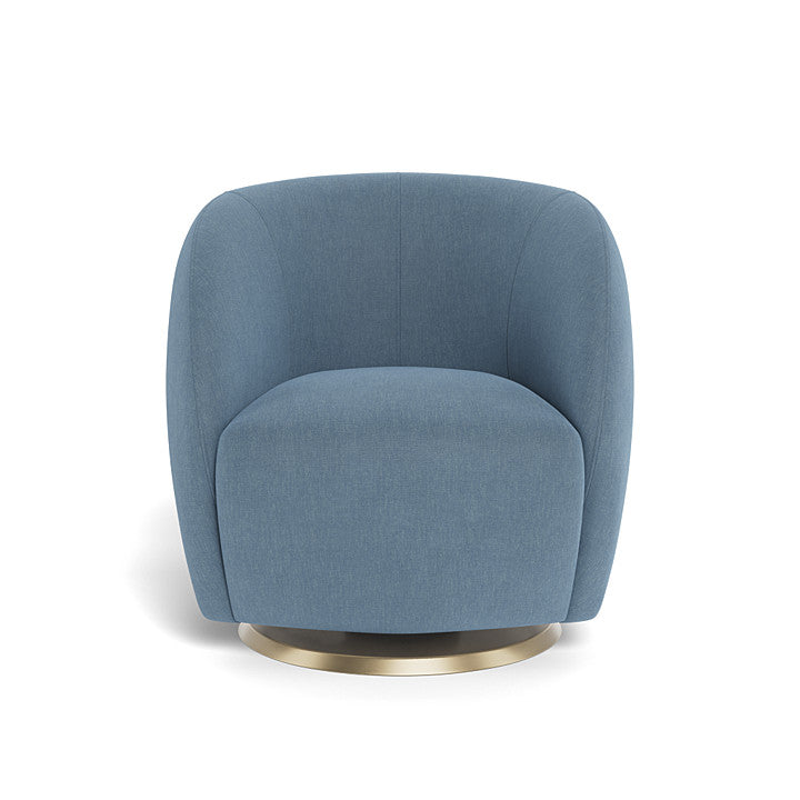 Monte design - Gem Swivel Glider - Performance Heathered-Monte design, Gold Swivel-Monte design, Denim Blue-Monte design image