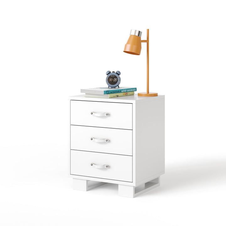 Ducduc - Austin nightstand - leather pull - white maple image 0
