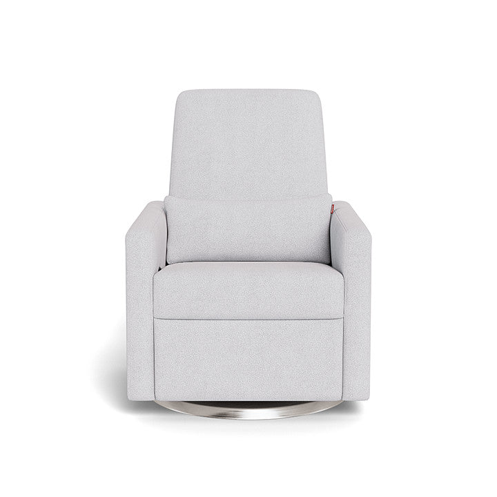 Monte design - Grano Glider Recliner - Performance Boucle-Monte design, Brushed Steel Swivel-Monte design, Dove Grey Boucle-Monte design image