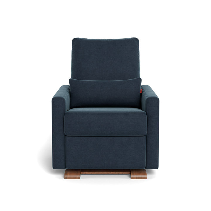 Monte design - Matera Glider Recliner - Brushed Cotton-Linen-Monte design, Walnut-Monte design, Midnight Blue-Monte design image