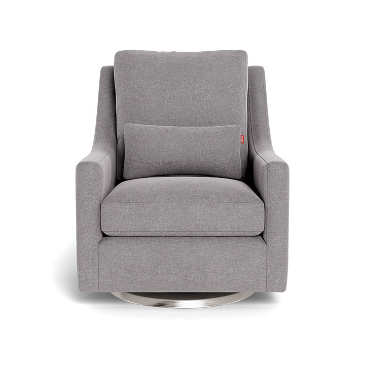 Monte design - Vera Glider - Performance Heathered-Monte design, Brushed Steel Swivel-Monte design, Pebble Grey-Monte design image