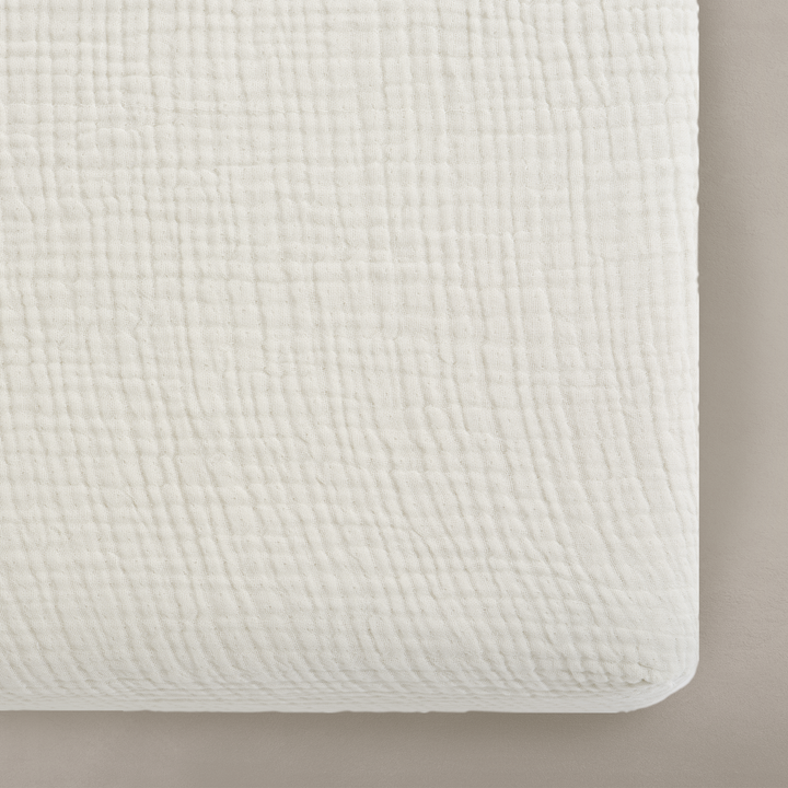 Oilo - Crib Sheets - Eggshell Creme - Premium Muslin-Oilo image