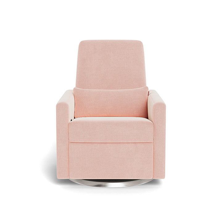 Monte design - Grano Glider Recliner - Performance Heathered-Monte design, Brushed Steel Swivel-Monte design, Petal Pink-Monte design image