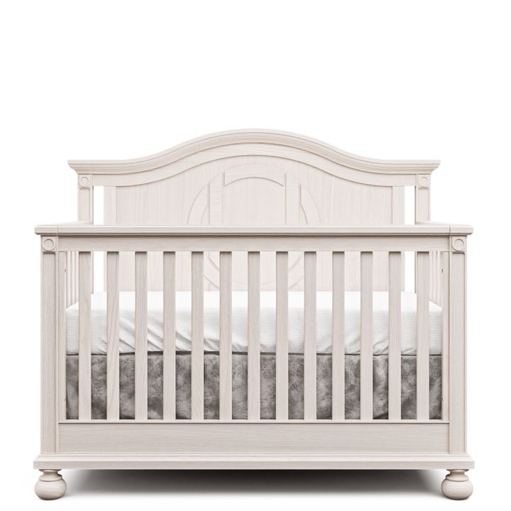 Romina - Dakota Convertible Crib / Solid Back - Washed White-Romina image