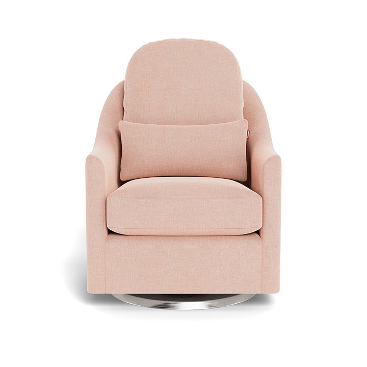 Monte design - Nessa Glider - Performance Heathered-Monte design, Brushed Steel Swivel-Monte design, Petal Pink-Monte design image