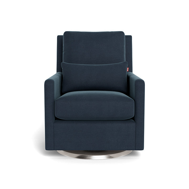 Monte design - Como Glider - Brushed Cotton-Linen-Monte design, Brushed Steel Swivel-Monte design, Midnight Blue-Monte design image