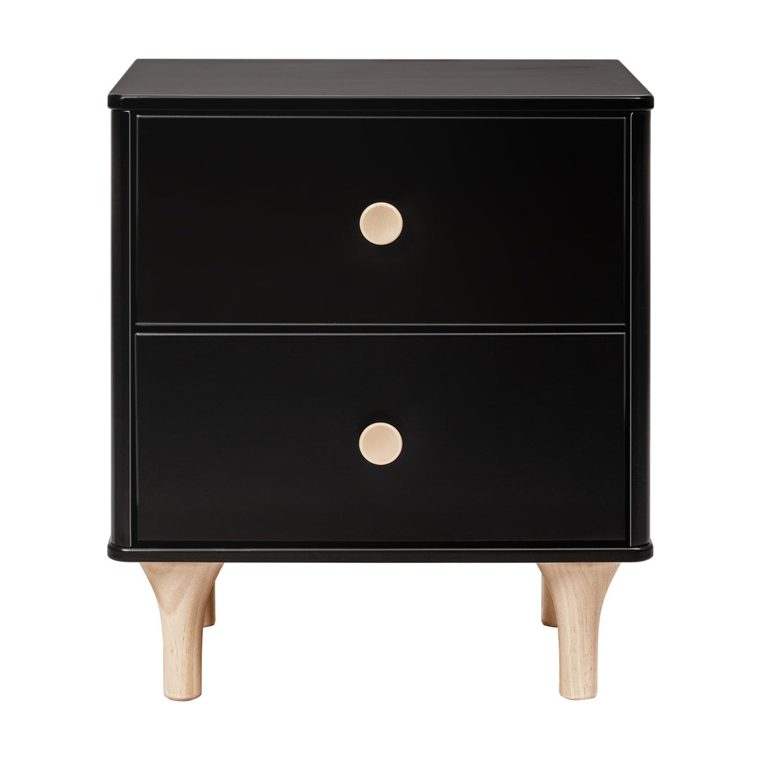 Babyletto - Lolly Nightstand with USB Port - Black/ Washed Natural-Babyletto image