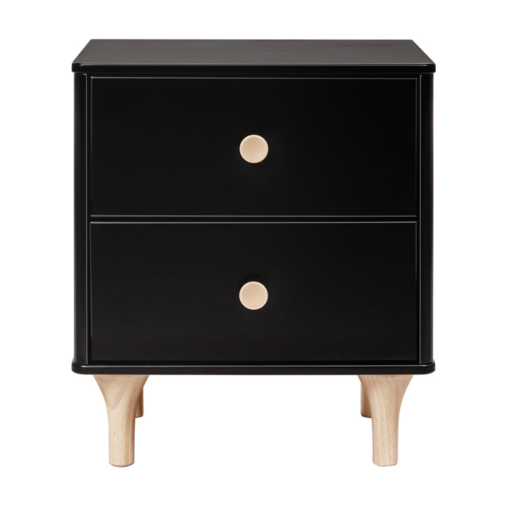 Babyletto - Lolly Nightstand with USB Port - Black/ Washed Natural-Babyletto image