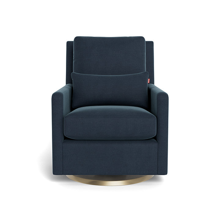 Monte design - Como Glider - Brushed Cotton-Linen-Monte design, Gold Swivel-Monte design, Midnight Blue-Monte design image