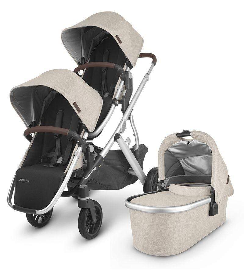 Uppababy - Vista V2 Double - Silver-Frame, Chestnut Leather-Uppababy, Oat Melange-Uppababy image