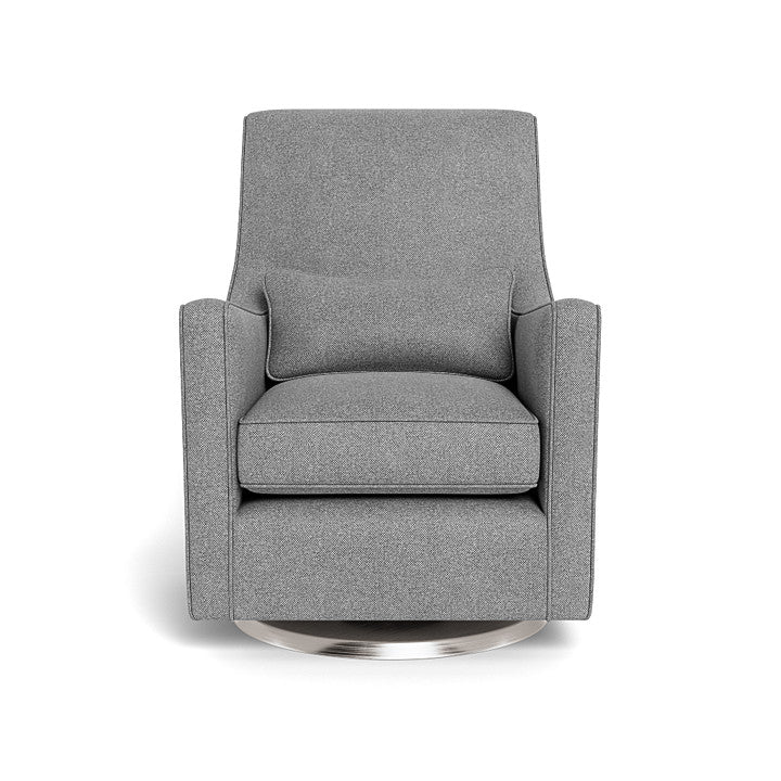 Monte design - Luca Glider - Performance Weave-Monte design, Brushed Steel Swivel-Monte design, Pepper Grey-Monte design image