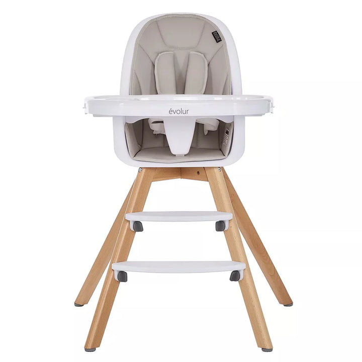 Evolur - Evolur Zoodle 2 in 1 Baby High Chair - Light Grey-Evolur image