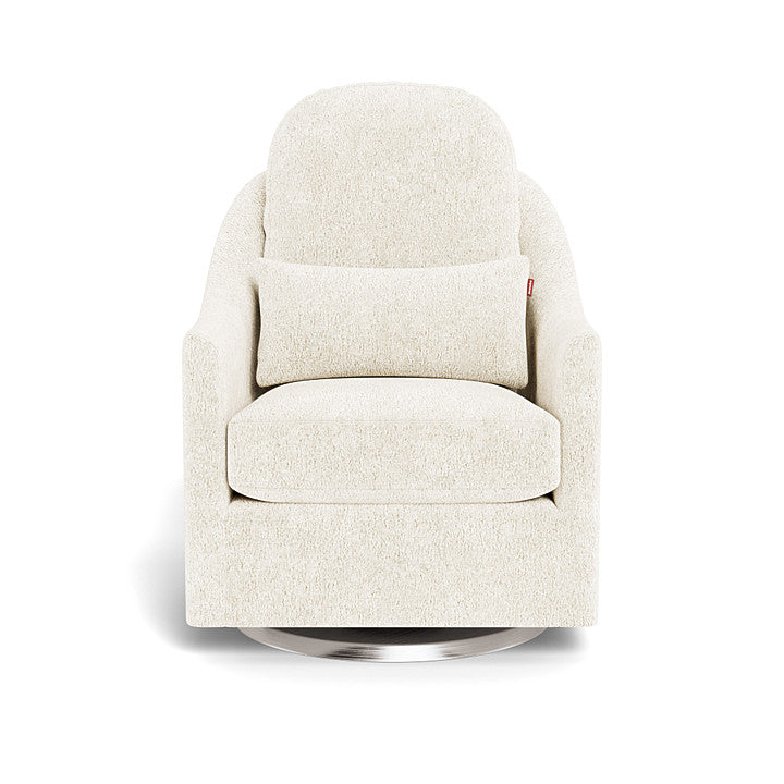 Monte design - Nessa Glider - Performance Faux Sheepskin-Monte design, Brushed Steel Swivel-Monte design, Faux Sheepskin-Monte design image