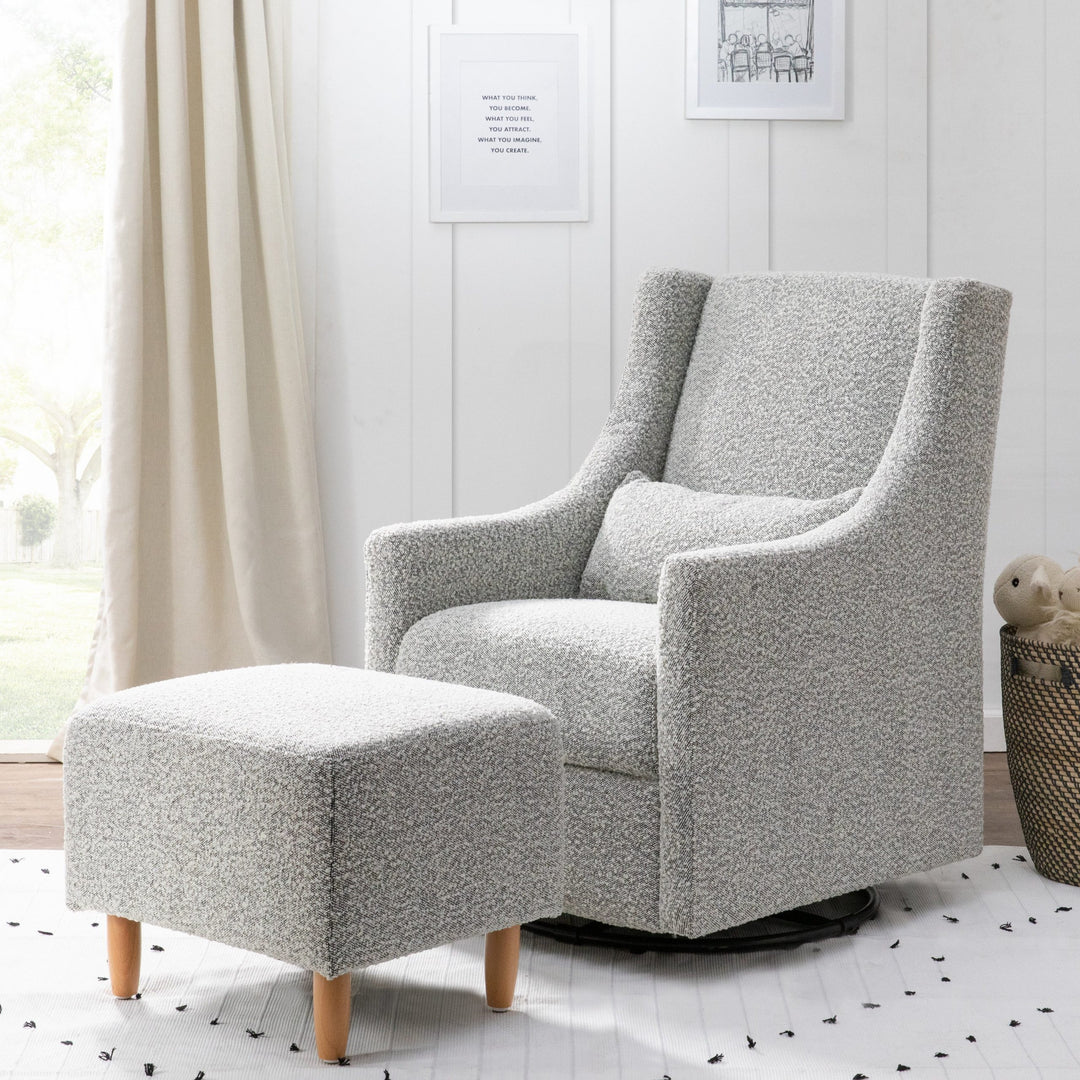 Babyletto - Toco - Luxe fabric-Babyletto, Black White Boucle image