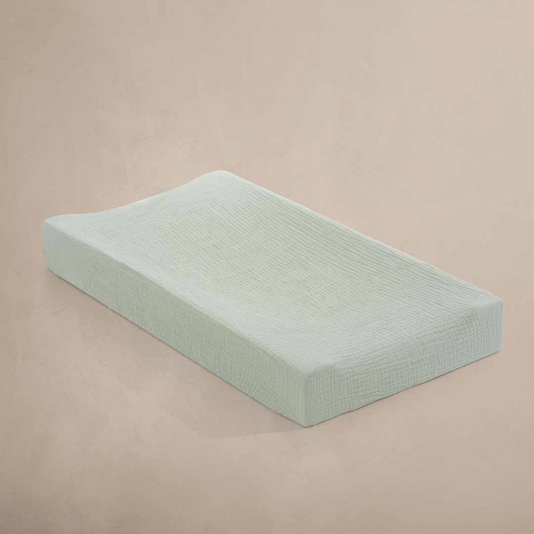 Oilo - Changing Pad Cover - Sea Moss Sage Green - Premium Muslin-Oilo image