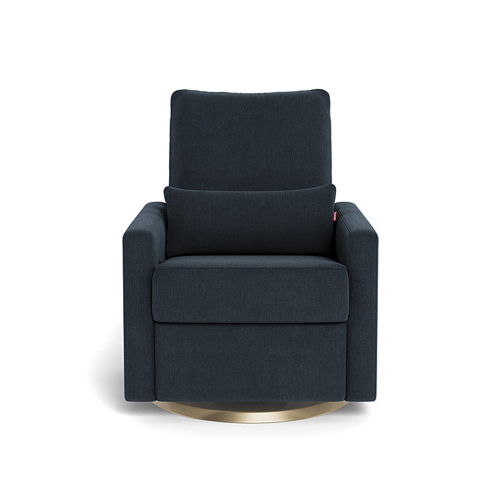 Monte design - Matera Glider Recliner - Performance Heathered-Monte design, Gold Swivel-Monte design, Deep Navy-Monte design image