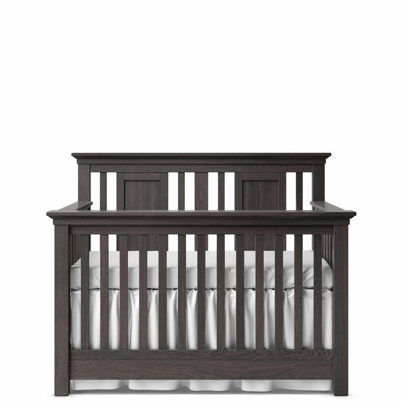 Romina - Karisma Convertible Crib / Open Back - Oil Grey-Romina image