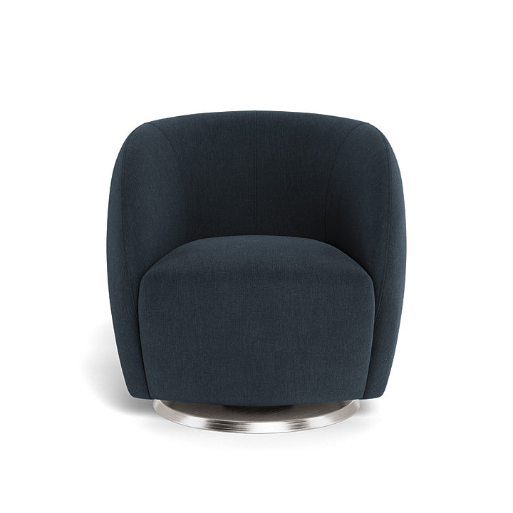 Monte design - Gem Swivel Glider - Performance Heathered-Monte design, Brushed Steel Swivel-Monte design, Deep Navy-Monte design image
