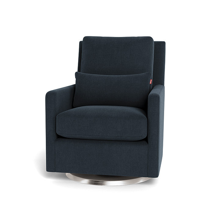 Monte design - Como Glider - Performance Heathered-Monte design, Brushed Steel Swivel-Monte design, Deep Navy-Monte design image