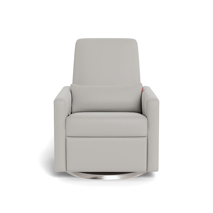 Monte design - Grano Glider Recliner - Enviroleather-Monte design, Brushed Steel Swivel-Monte design, Grey Enviroleather-Monte design image