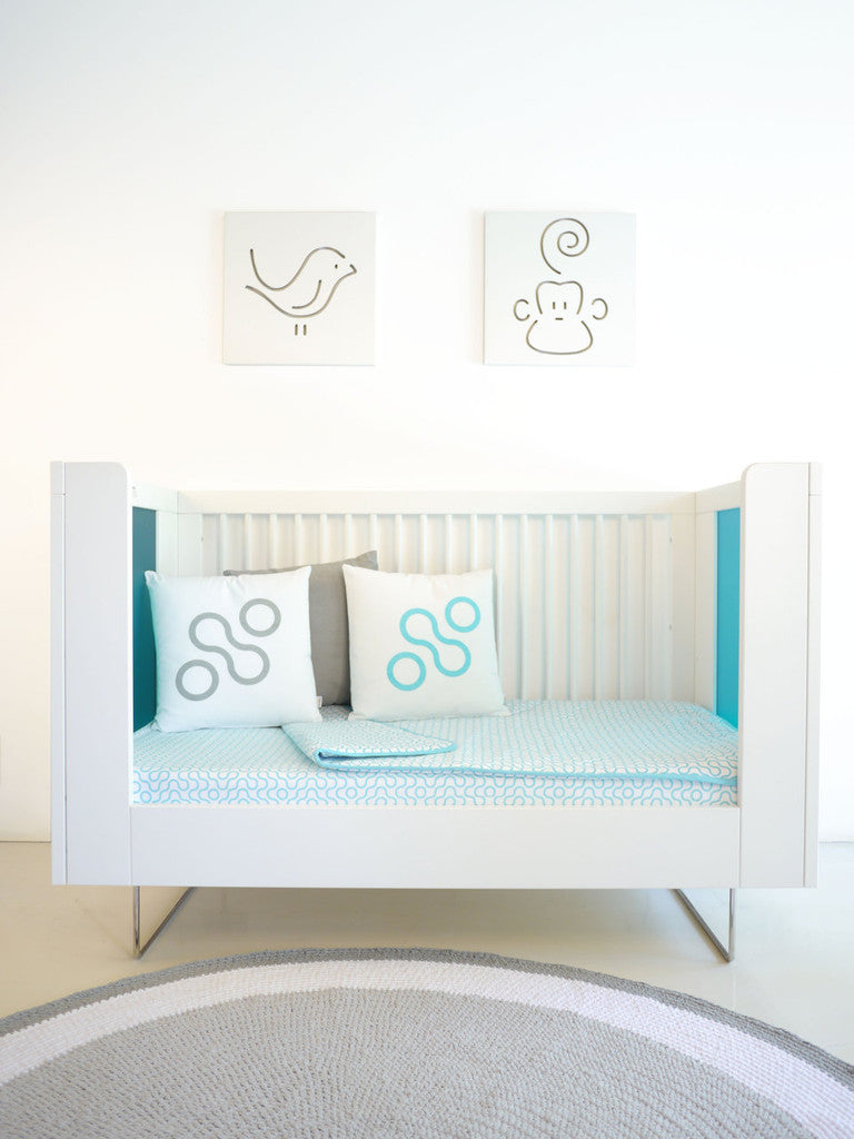 Spot on Square - Alto Crib - Ocean Blue Transparent Acrylic image