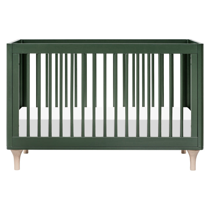 Babyletto - Lolly- 3-in-1 Convertible Crib with Toddler Bed Conversion Kit - Forest Green/ Washed Natural-Babyletto image