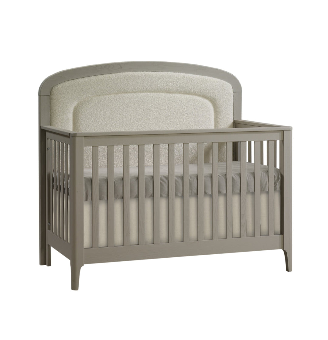 Natart - Palo “5-in-1” Convertible Crib with Bouclé Beige Upholstered headboard panel image 0