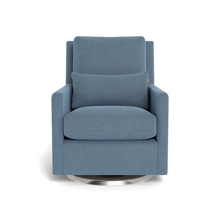 Monte design - Como Glider - Performance Heathered-Monte design, Brushed Steel Swivel-Monte design, Denim Blue-Monte design image