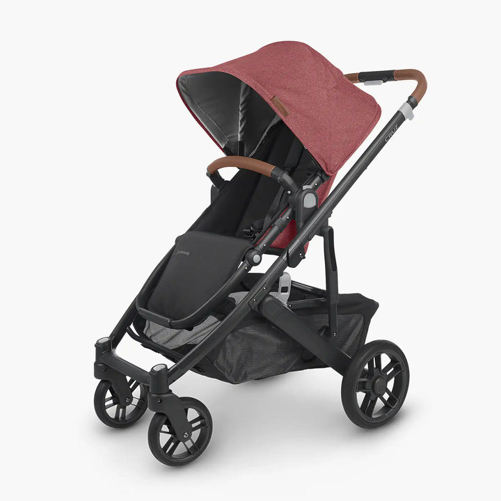 Uppababy - Cruz v2 Stroller - Carbon-Frame, Chestnut Leather-Uppababy, Rosewood Melange-Uppababy image