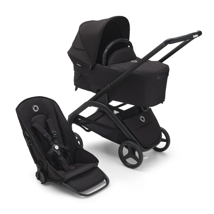 Bugaboo - Dragonfly Complete Stroller + Bassinet - Midnight Black 1, Black-Frame image