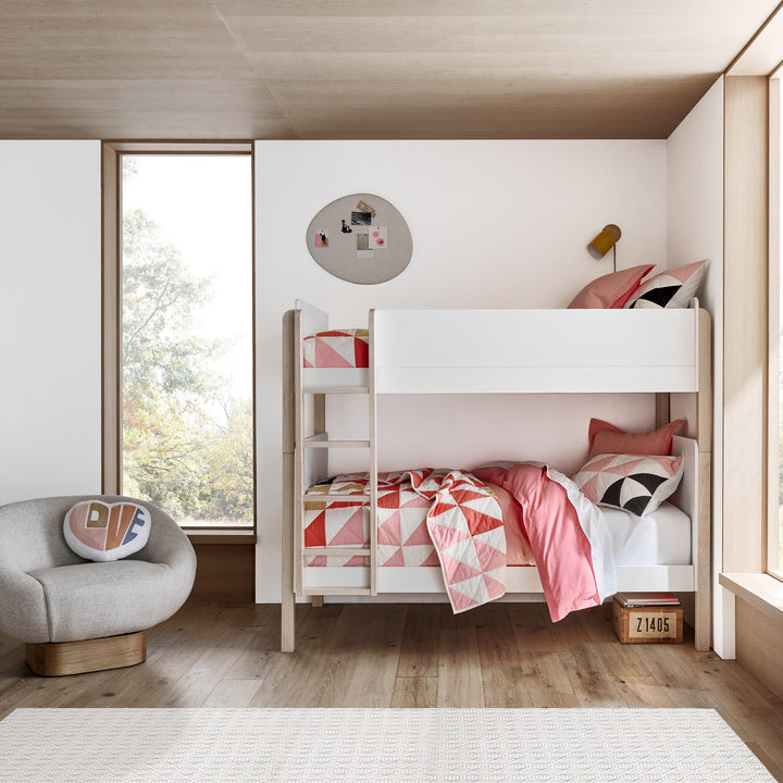 Babyletto - Tiptoe Bunkbed - White / Washed Natural-Babyletto image