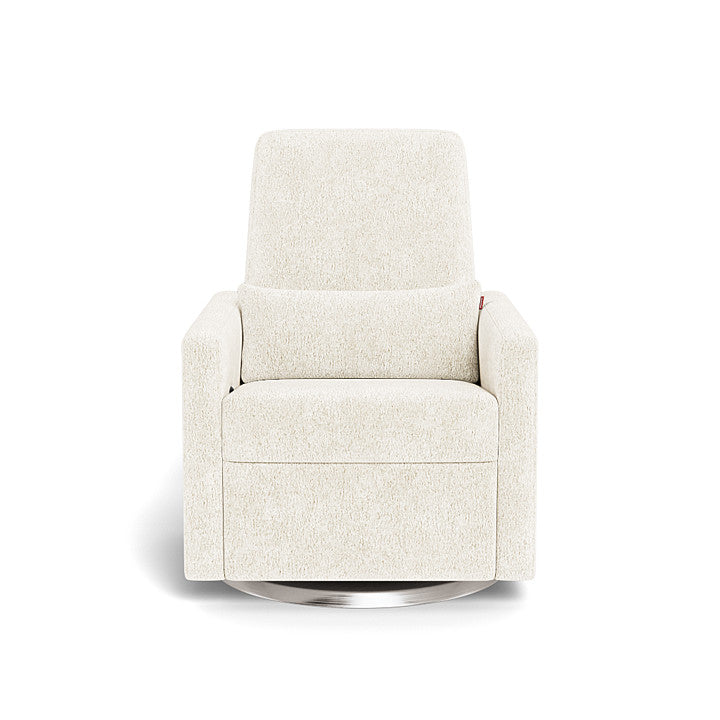 Monte design - Grano Glider Recliner - Performance Faux Sheepskin-Monte design, Brushed Steel Swivel-Monte design, Faux Sheepskin-Monte design image