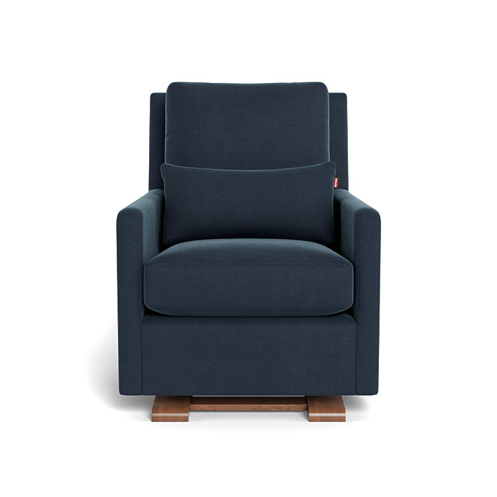 Monte design - Como Glider - Brushed Cotton-Linen-Monte design, Walnut-Monte design, Midnight Blue-Monte design image